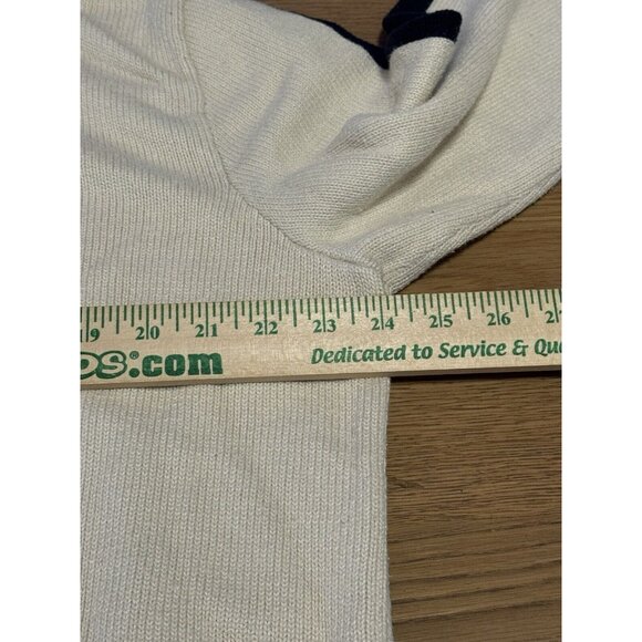 Vtg Polo Ralph Lauren Sweater Mens Size XL 1/4 Zip 100% Cotton Leather Pull - Picture 6 of 14